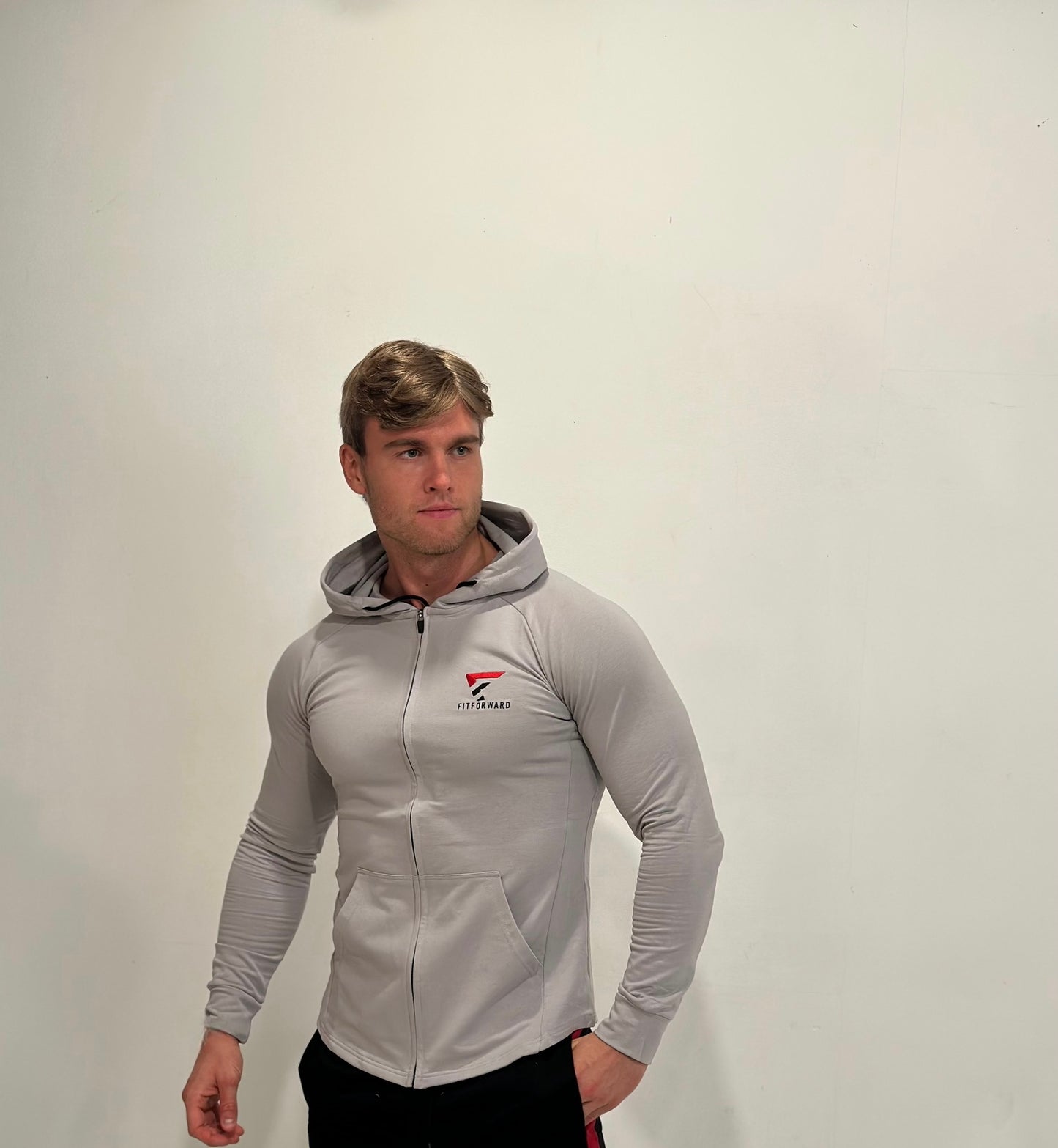 FITFORWARD GREY ZIP HOODIE