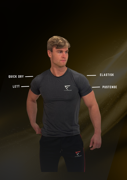 QUICK DRY SIGNATURE T-SHIRT (DARK GREY)