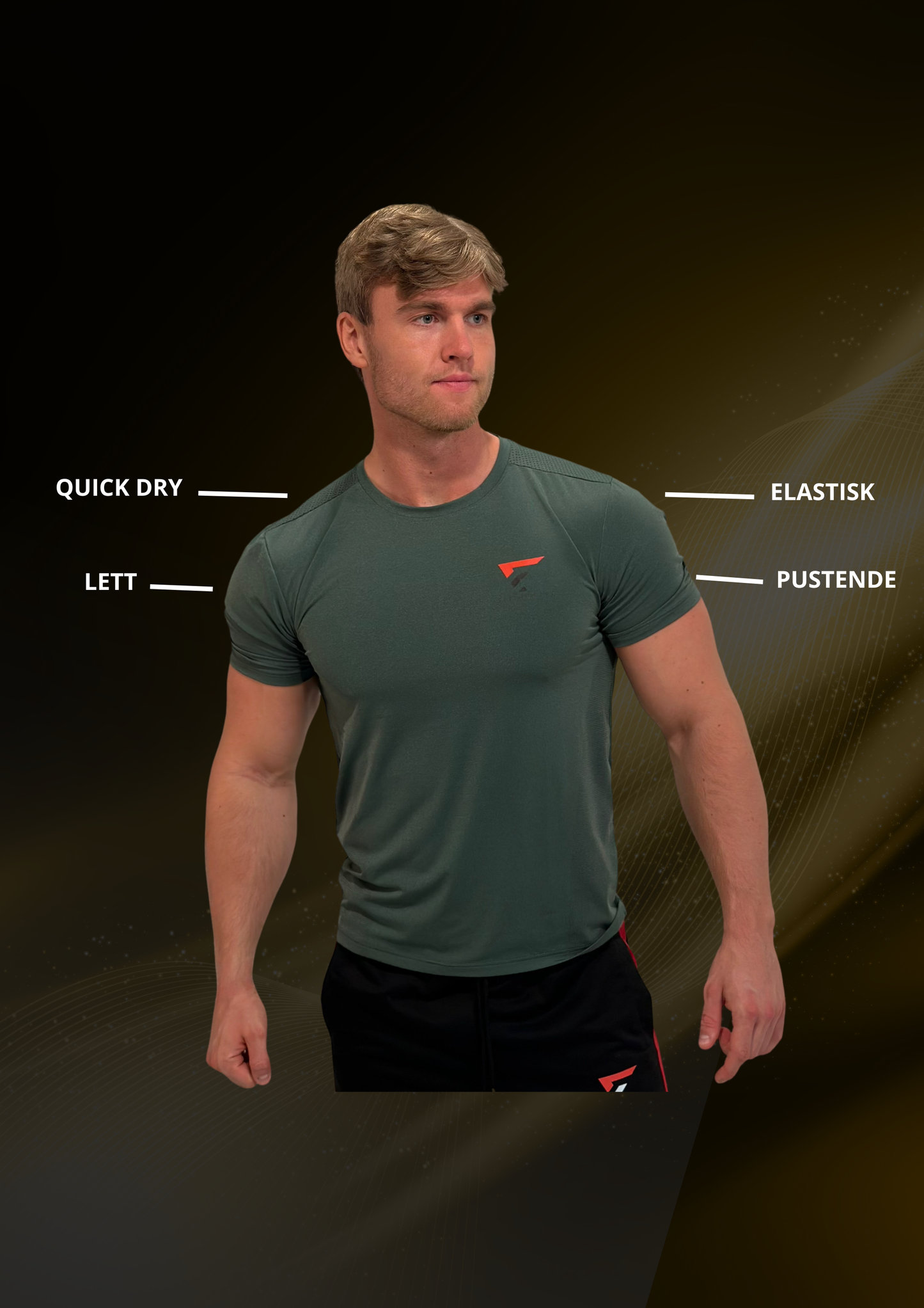 QUICK DRY SIGNATURE T-SHIRT (GREEN)